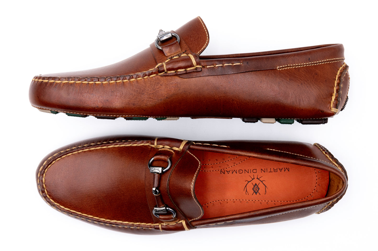 MONTE CARLO SADDLE LEATHER HORSE BIT DRIVING LOAFERS