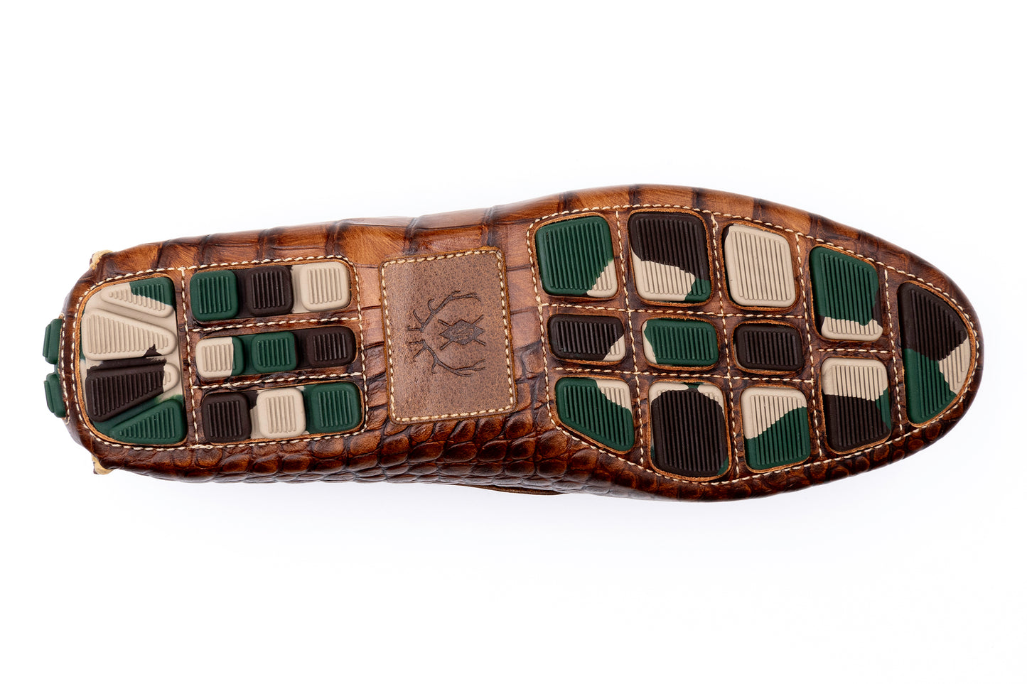 MONTE CARLO ALLIGATOR GRAIN HORSE BIT DRIVING LOAFERS