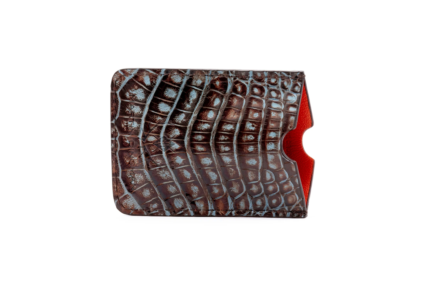 JAYDEN GENUINE CROCODILE PULL TAB CARD CASE