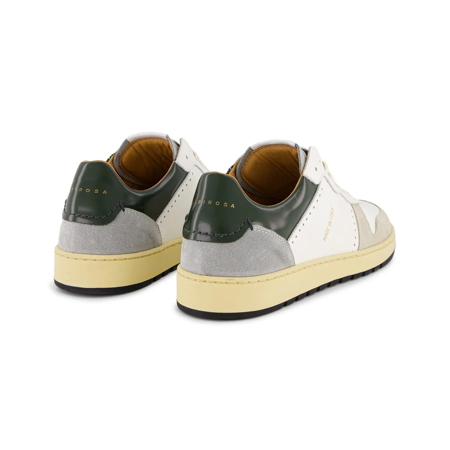 Eva White/Green Men’s Leather Sneakers