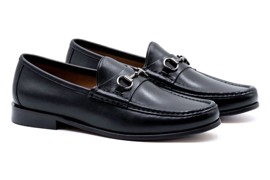 ADDISON CALF LEATHER HORSE BIT LOAFERS