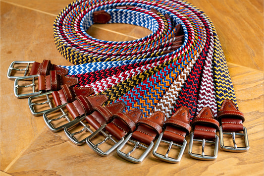 COLLEGIATE NEWPORT WOVEN ITALIAN RAYON ELASTIC BELT