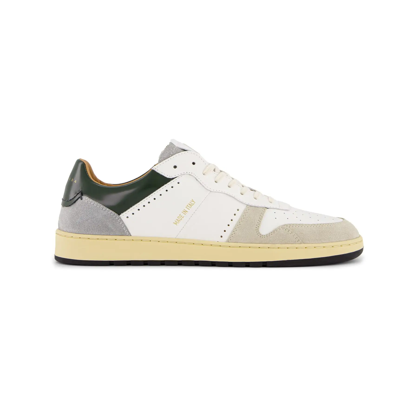 Eva White/Green Men’s Leather Sneakers