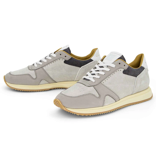 Kim Grey Men’s Leather Sneakers