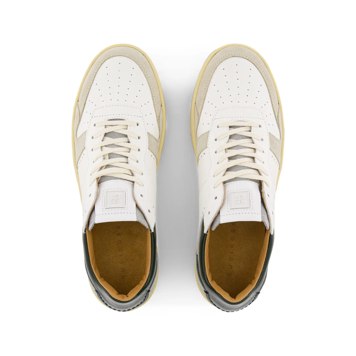 Eva White/Green Men’s Leather Sneakers
